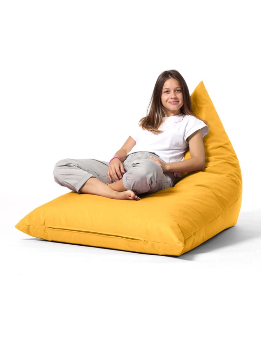 ASR - Pufe Pirâmide Grande Cama Amarelo