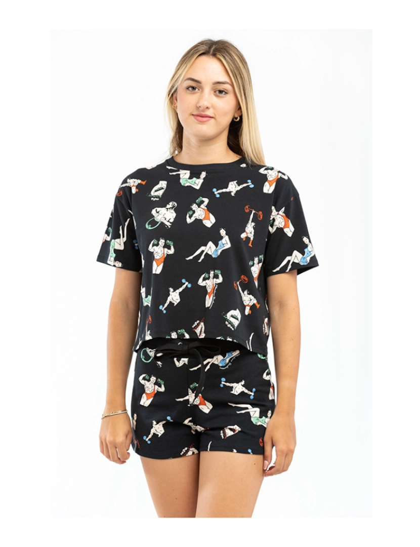 Moschino - T-Shirt de Senhora Preta Fantasia