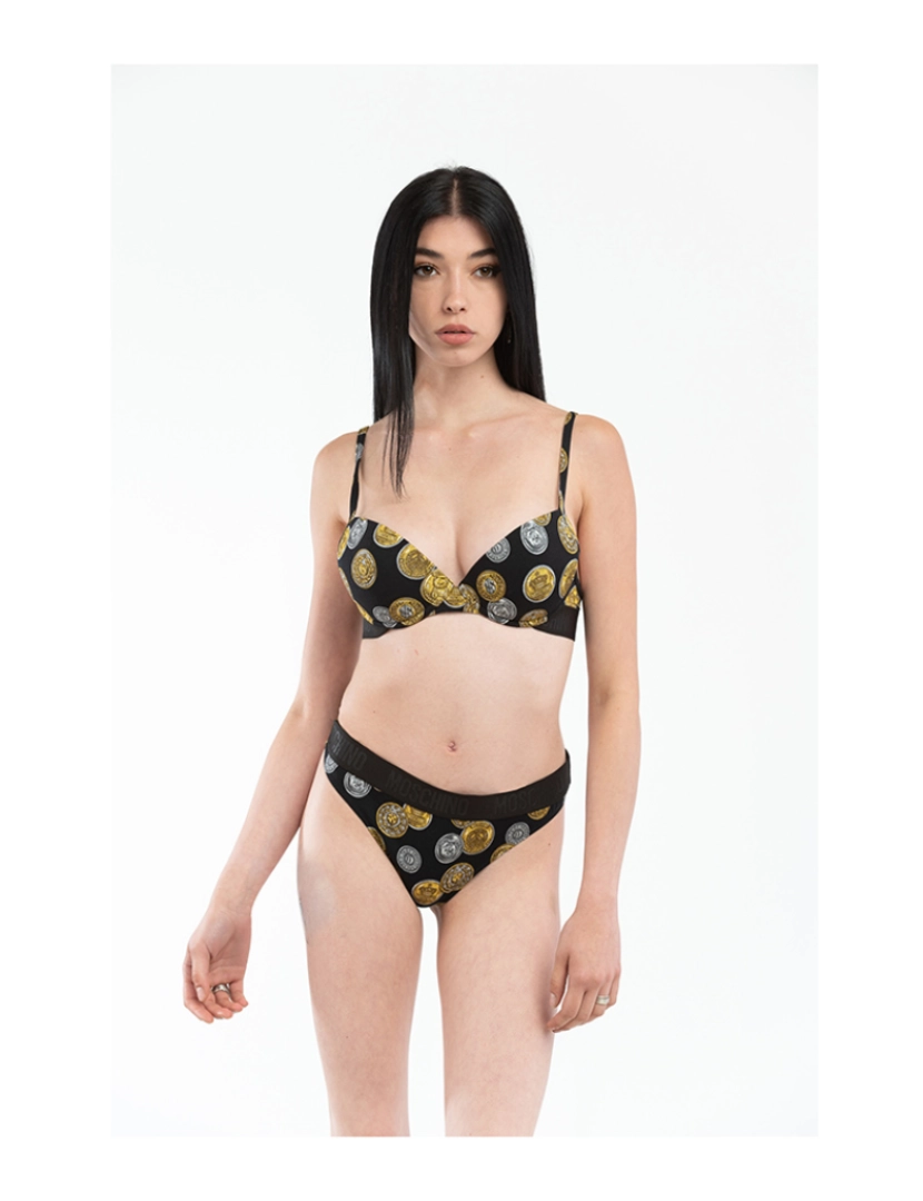 Moschino - Tanga de Senhora Preta Fantasia