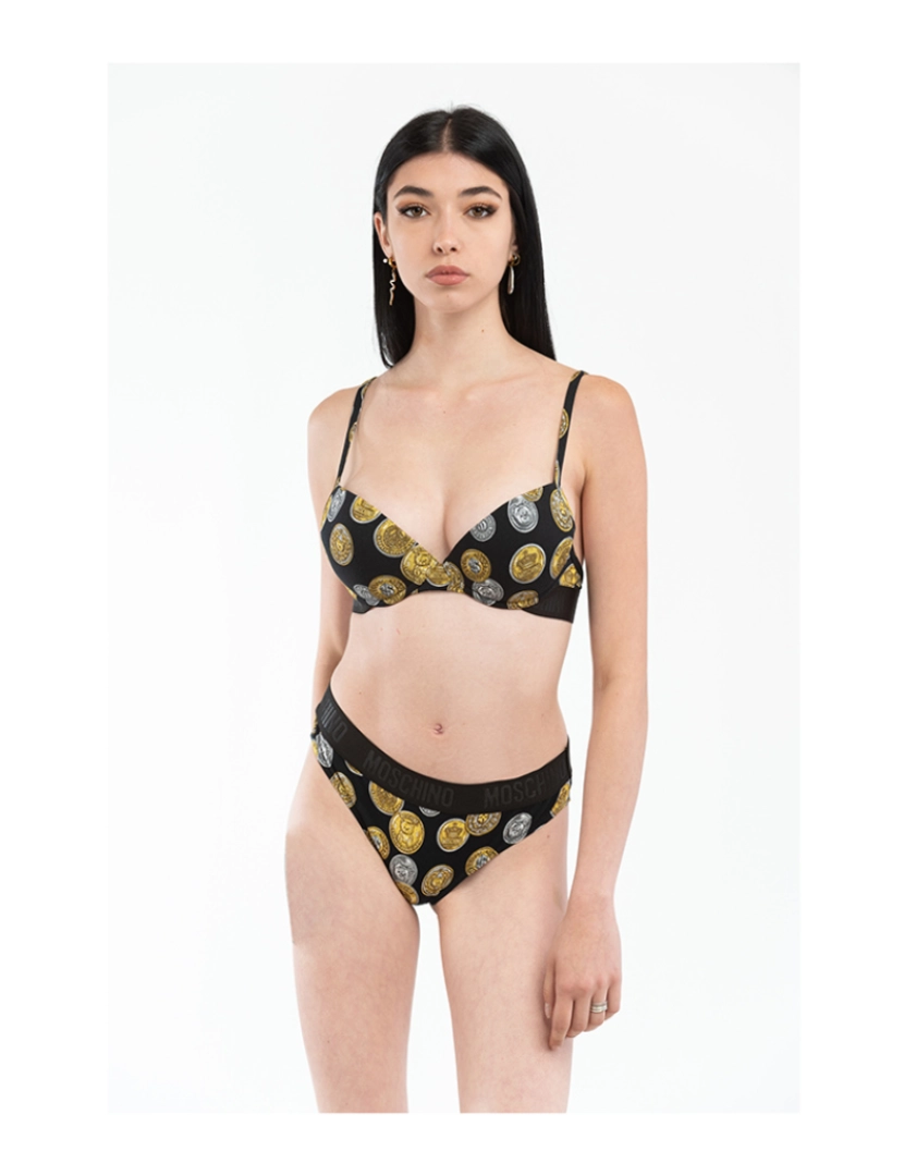 Moschino - Slips de Senhora Preto Fantasia