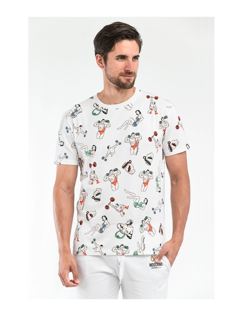 Moschino - T-Shirt Homem Branco Fantasia