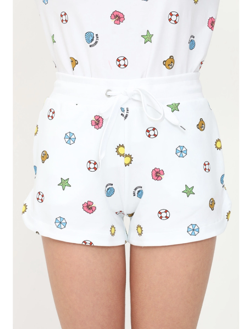 Moschino - Pijama Calções Senhora Branco Fantasia