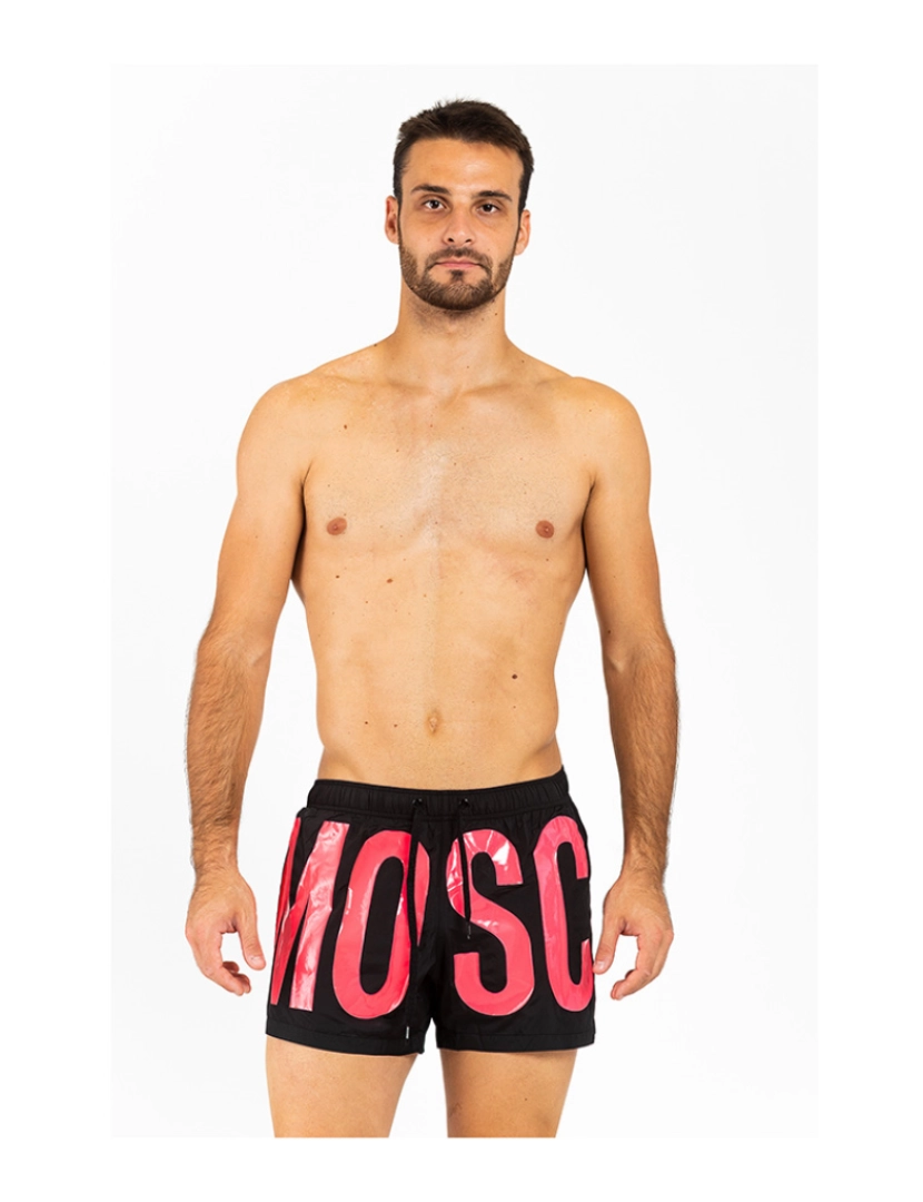 Moschino - Calções De Banho Homem Padrão Fuchsia 