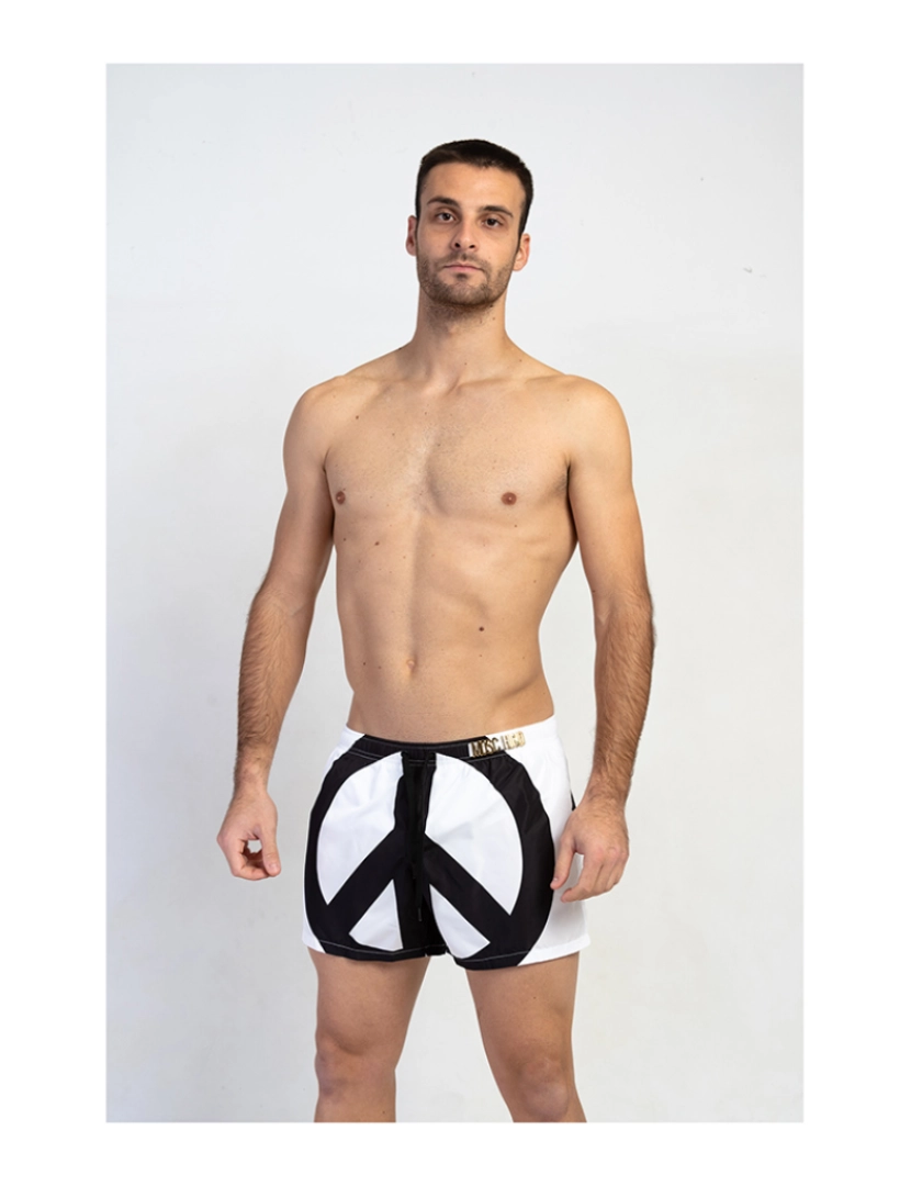 Moschino - Swim Calções Homem Branco Fantasia