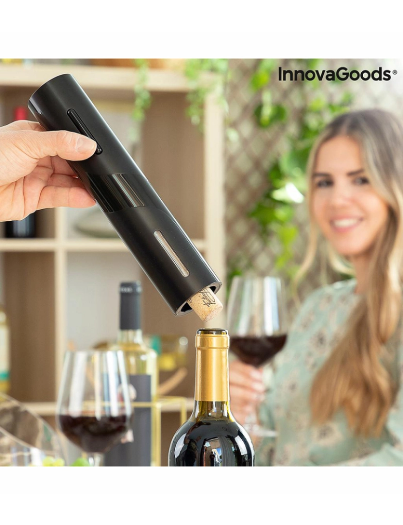 Innovagoods - Saca-Rolhas Elétrico P/ Garrafas de Vinho Corkbot 