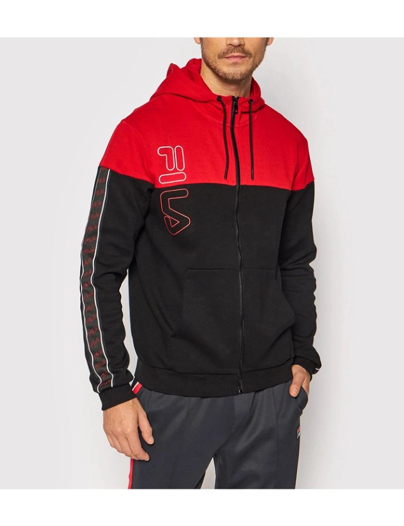 Fila - Sweatshirt Homem Preto e Vermelho