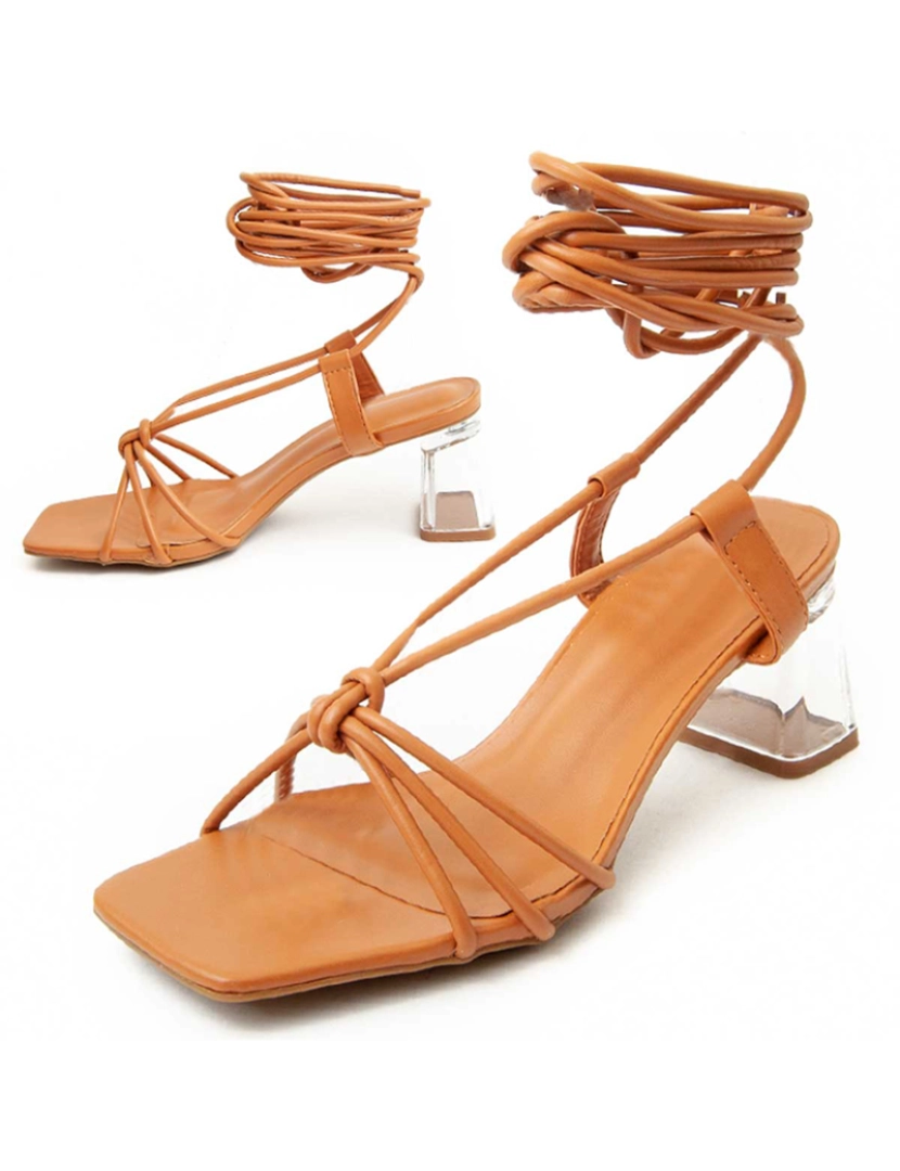 Montevita - Sandália Salto Senhora Camel