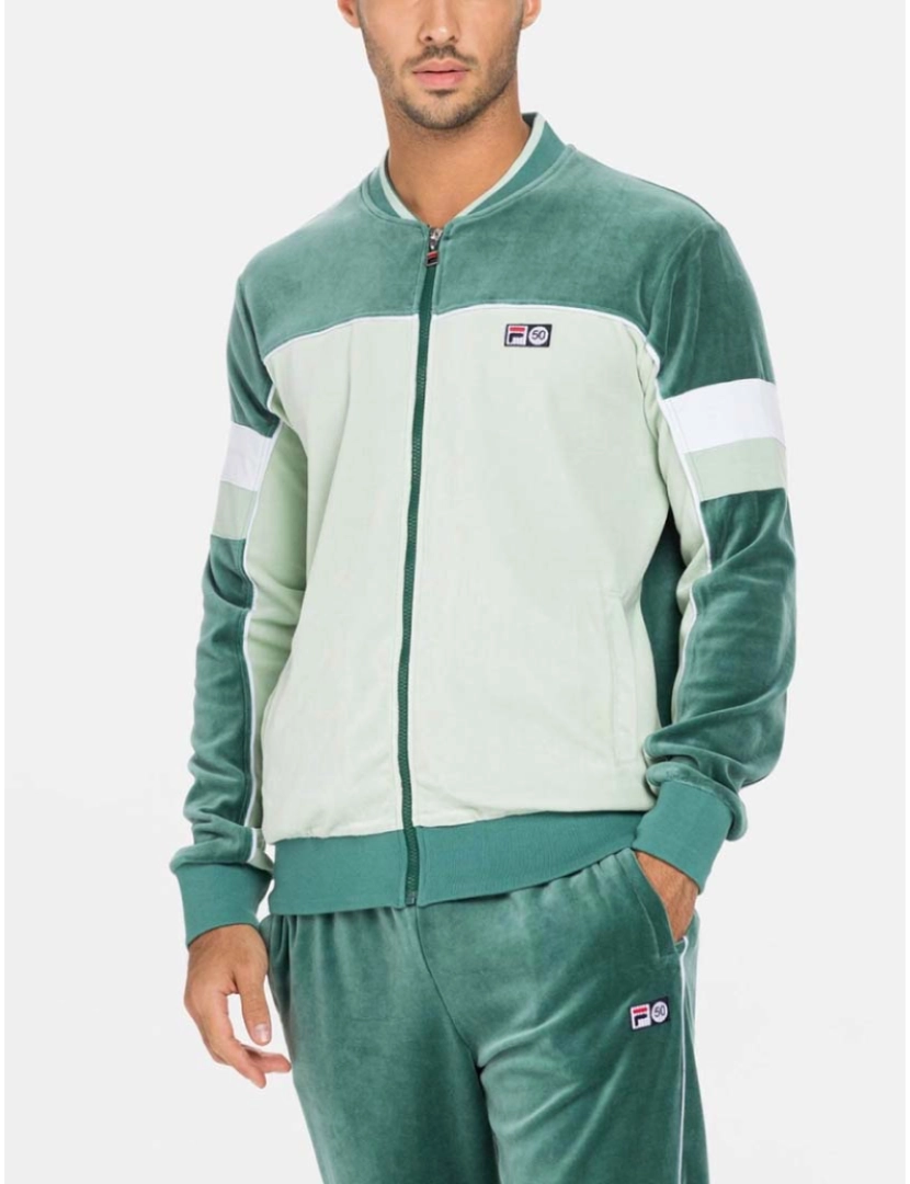 Fila - Sweatshirt Homem Azul Spruce/Silt Verde