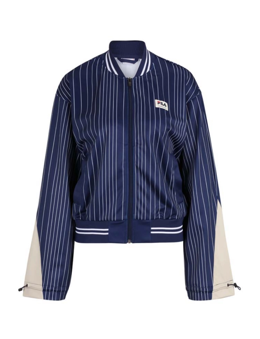 Fila - Sweatshirt Senhora Medieval Azul/Antique Branco Irregular Striped