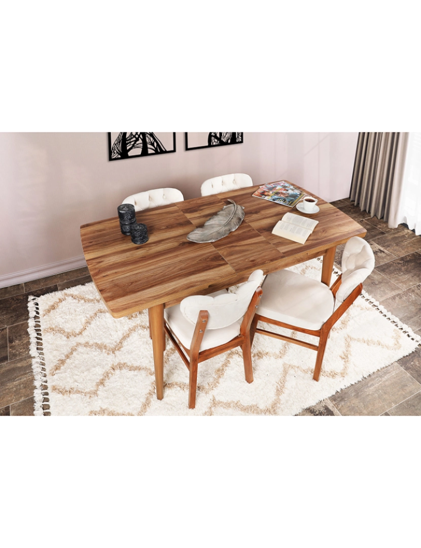 ASR - Mesa Jantar Inci Walnut