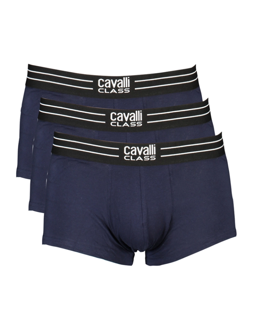 Roberto Cavalli - Pack 3 Boxers Homem Azul Navy