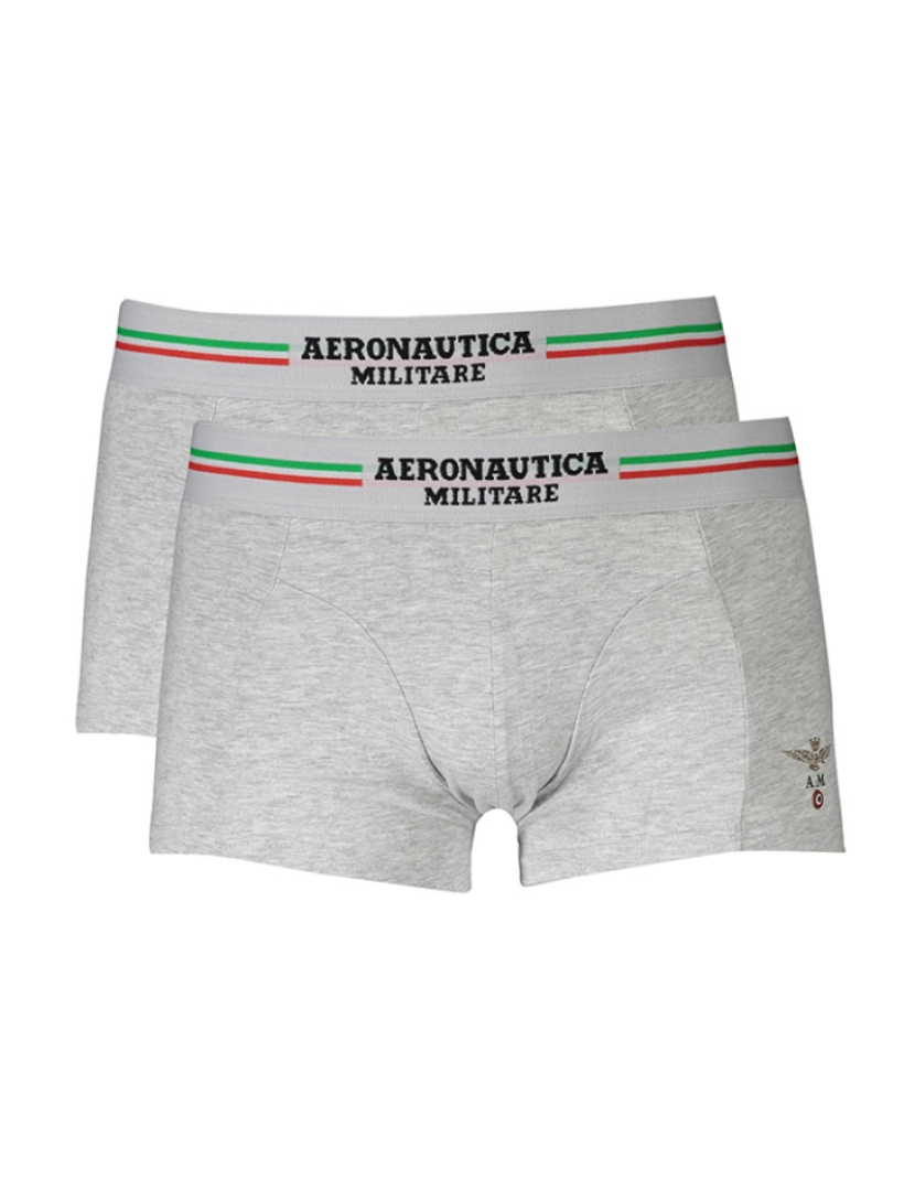 Aeronautica Militare - Pack 2 Boxers Aeronautica Militare Homem Cinza