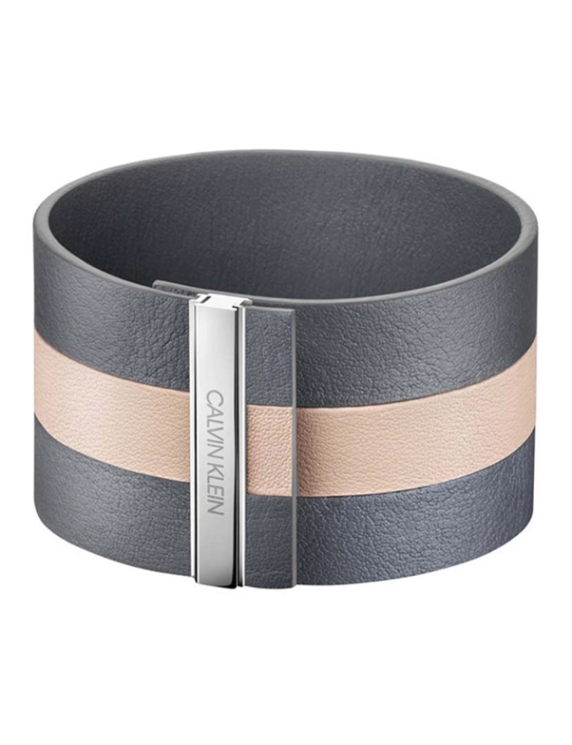 Calvin Klein - Pulseira B-Let Rebel Sst Po Grey Cream Lea Xs