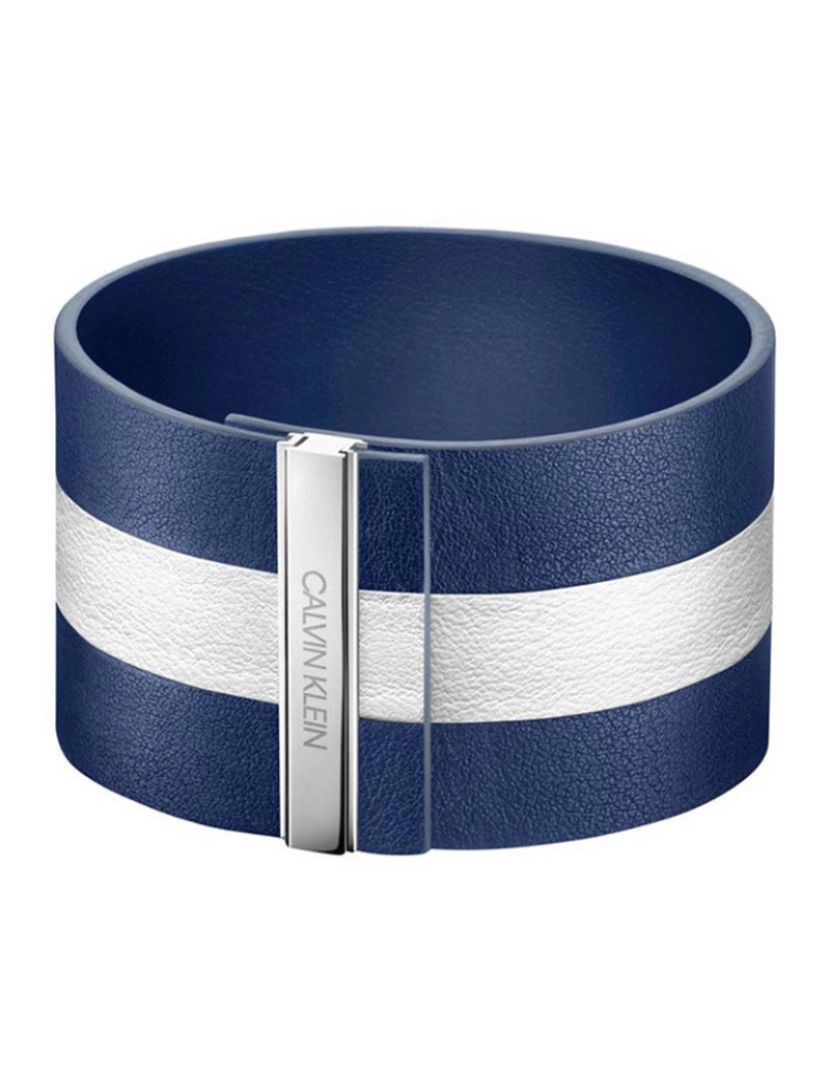 Calvin Klein - Pulseira B-Let Rebel Sst Po Branco Azul Lea Xs