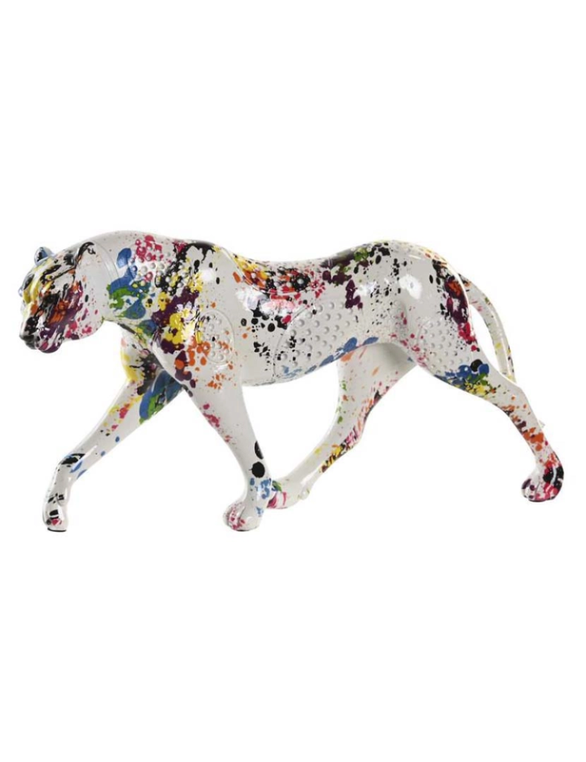 It - Figura Resina Leopardo Multicor