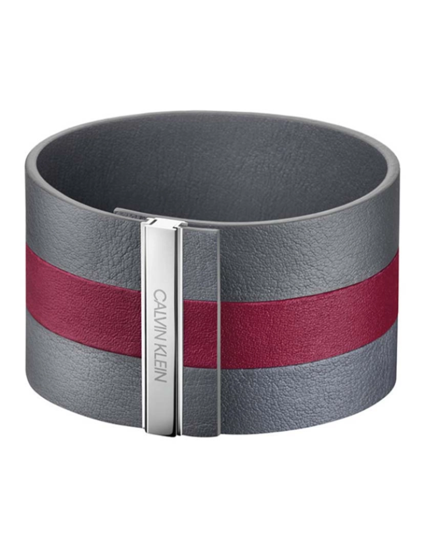 Calvin Klein - Pulseira B-Let Rebel Sst Po Grey Red Lea Xs