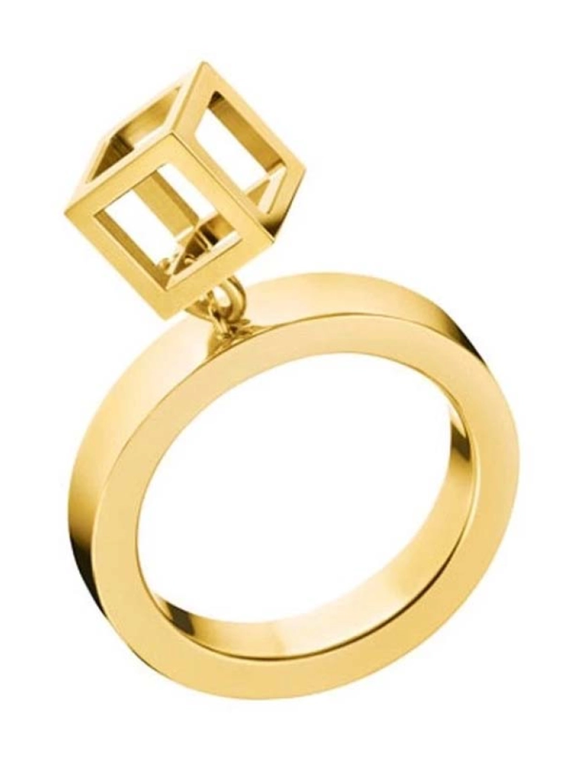 Calvin Klein - Anel Ring Daring Amarelo Dourado Pvd1N Po 06