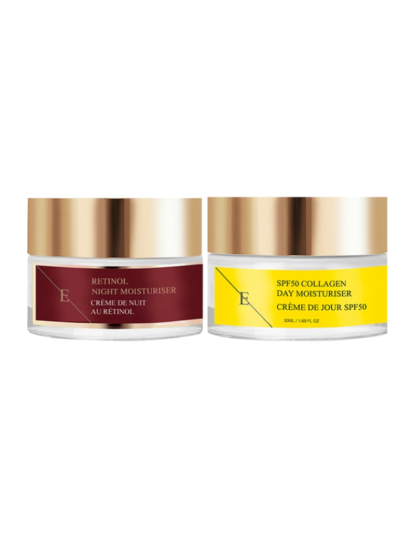 Erth Skin London - Hidratante Noturno Retinol 50Ml + Creme Diurno Colágeno Fps 50 50Ml