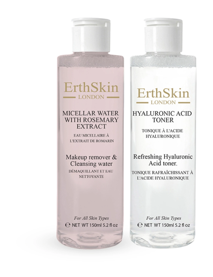 Erth Skin London - Tônico Refrescante De Ácido Hialurônico 150Ml + Água Micelar Com Extrato De Alecrim 150Ml