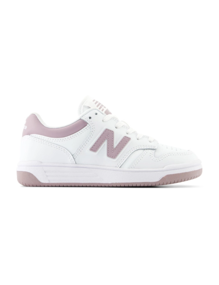 New Balance - Ténis Rapariga 480 Branco e Rosa