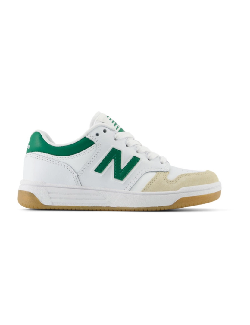 New Balance - Ténis Rapaz 480 Branco e Verde