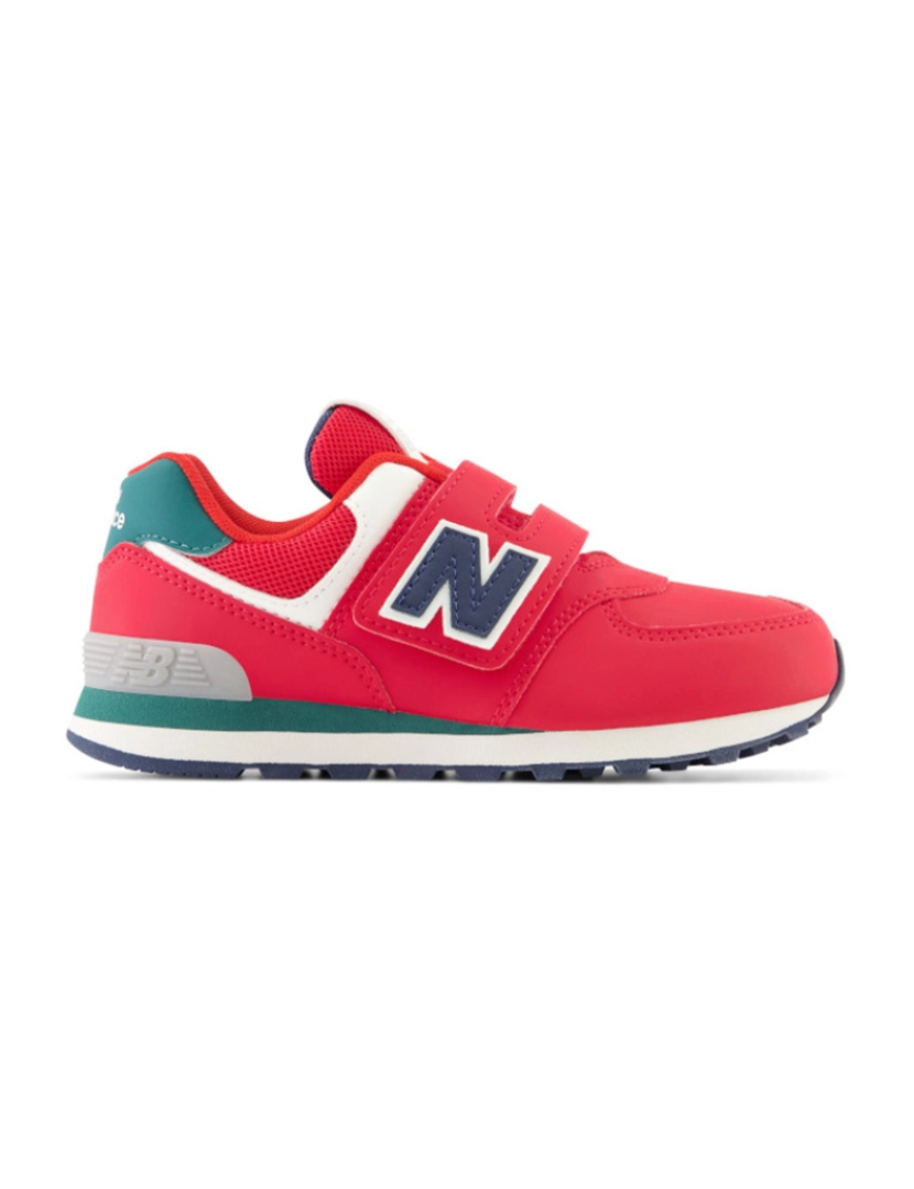 New Balance - Ténis Rapaz 574 Hook & Loop Vermelha