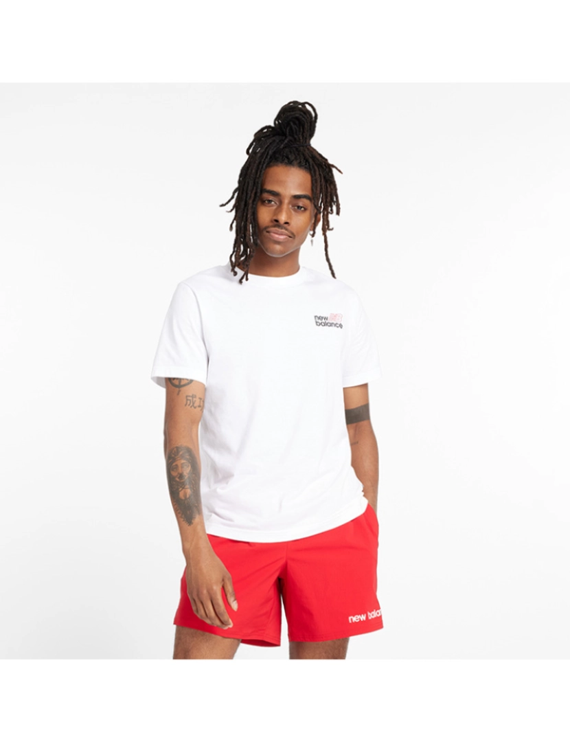 New Balance - T-Shirt Homem Branco