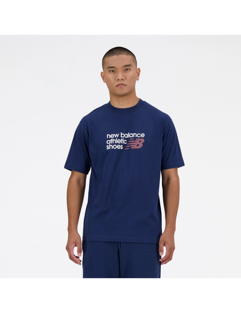 New Balance - T-Shirt Homem Azul