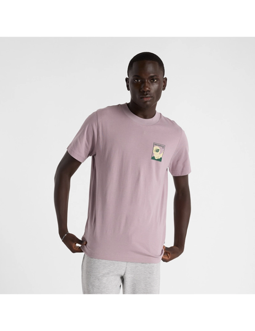 New Balance - T-Shirt Homem Lilás