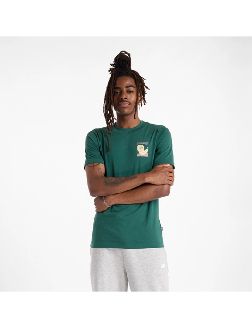 New Balance - T-Shirt Homem Verde