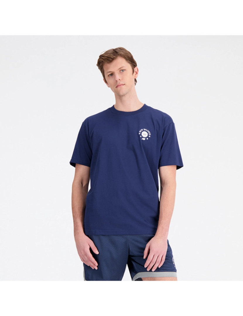 New Balance - T-Shirt Homem Azul