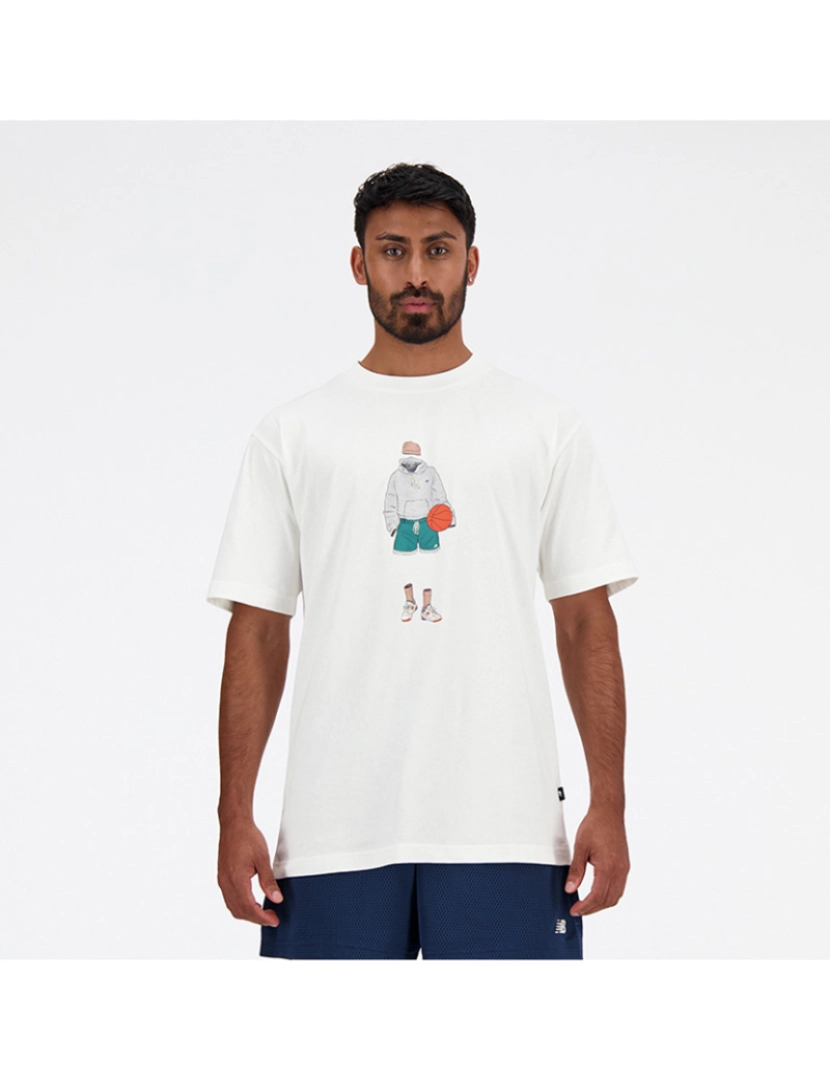 New Balance - T-Shirt Homem Branca