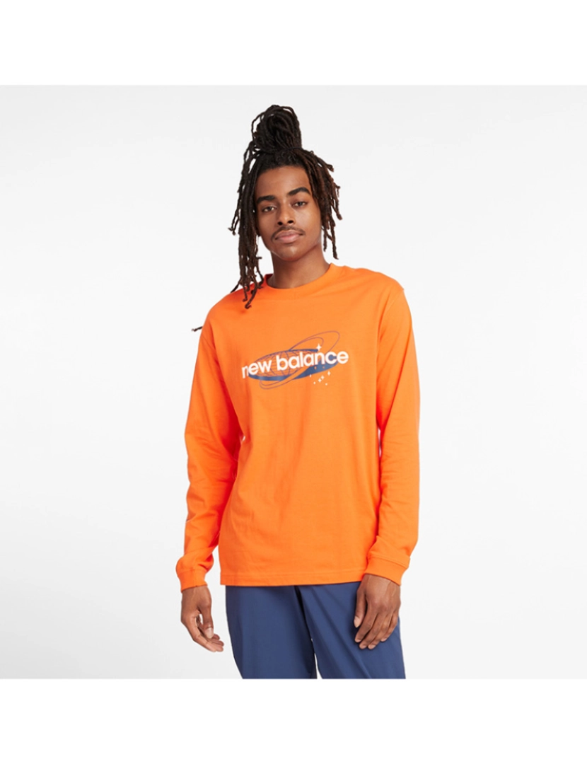 New Balance - T-Shirt Homem Laranja