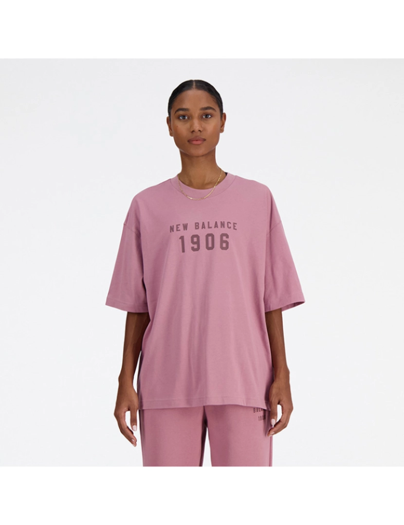 New Balance - T-Shirt Senhora Rosa