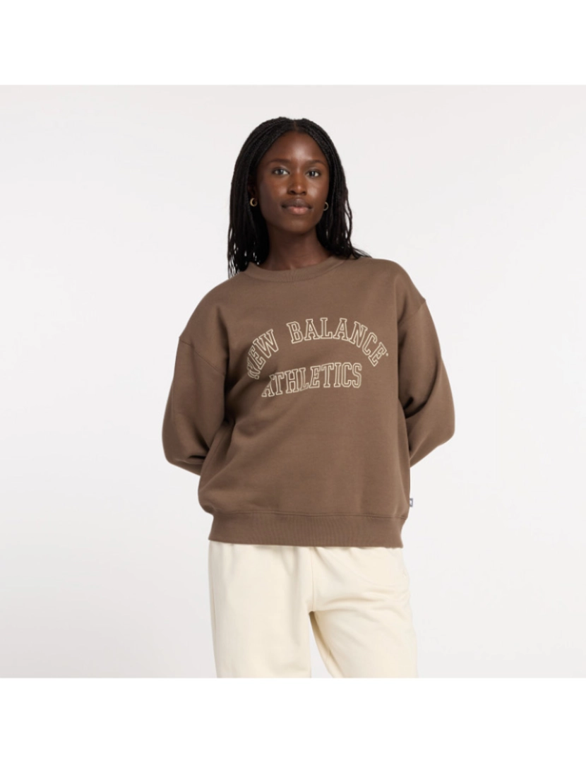 New Balance - Sweatshirt Senhora Castanho