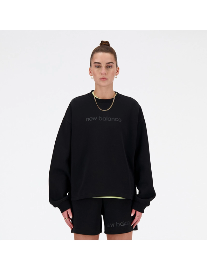 New Balance - Sweatshirt Senhora Preto