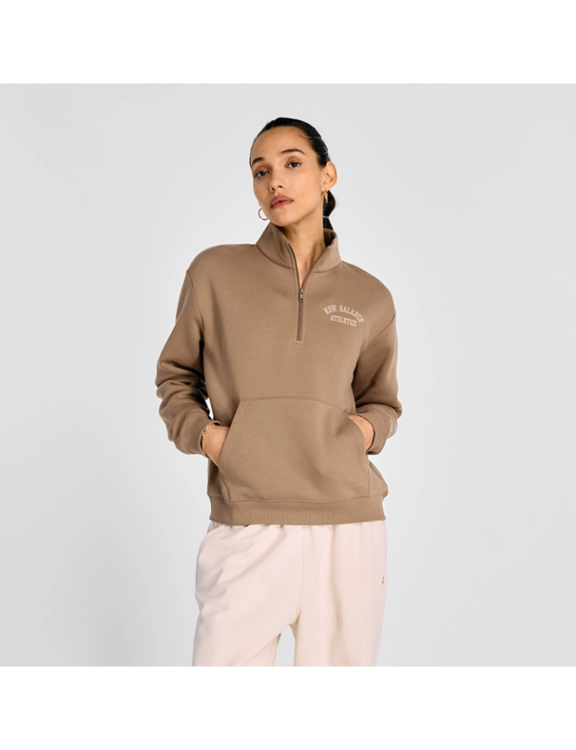 New Balance - Sweatshirt Senhora Castanho