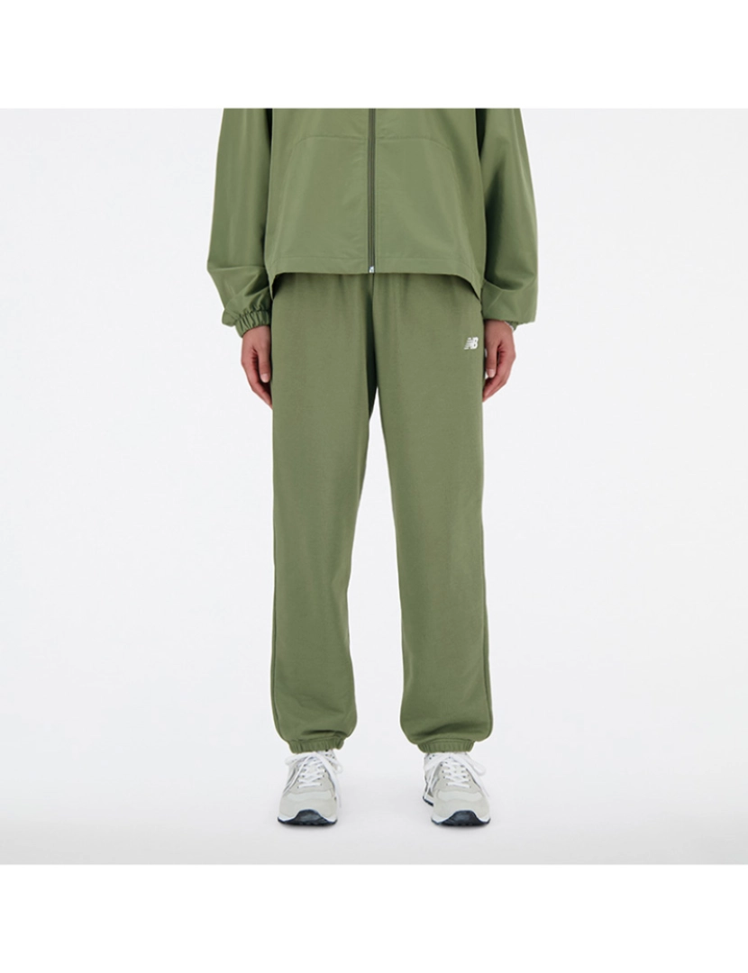 New Balance - Calças de Senhora Verde Sport Essentials French Terry Jogger