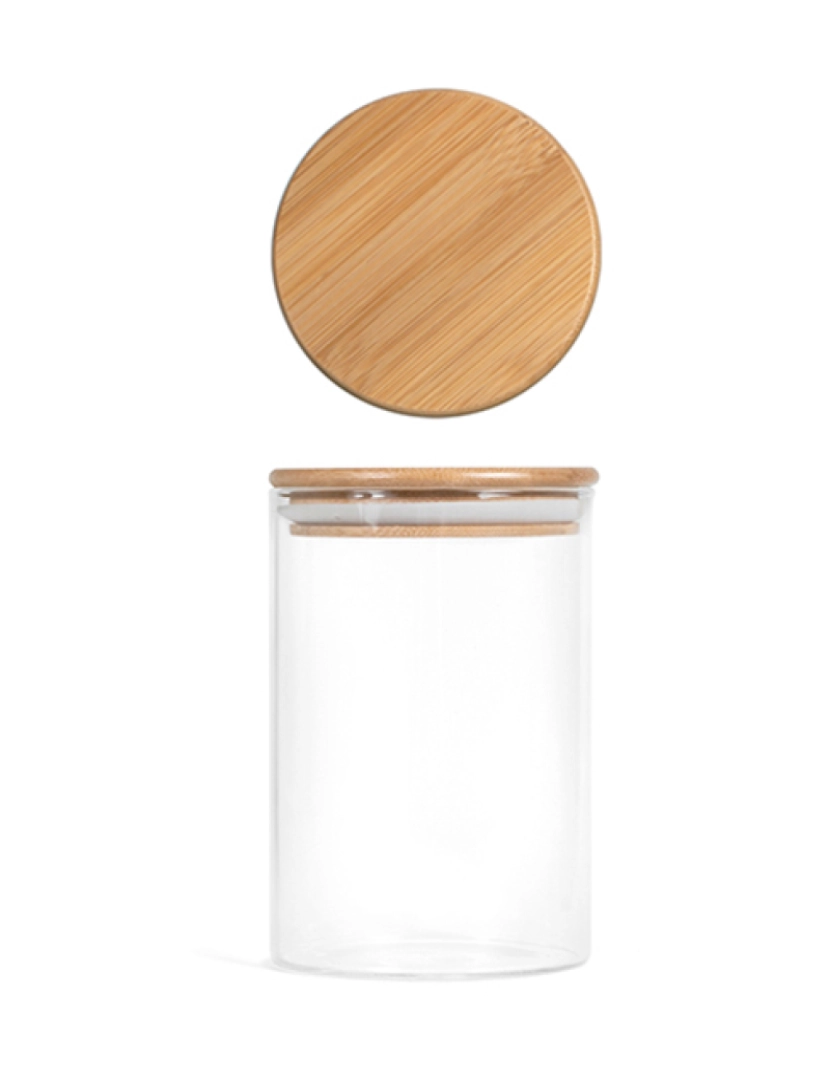 coseAcasa - Frasco de borosilicato com tampa de bambu Cc800