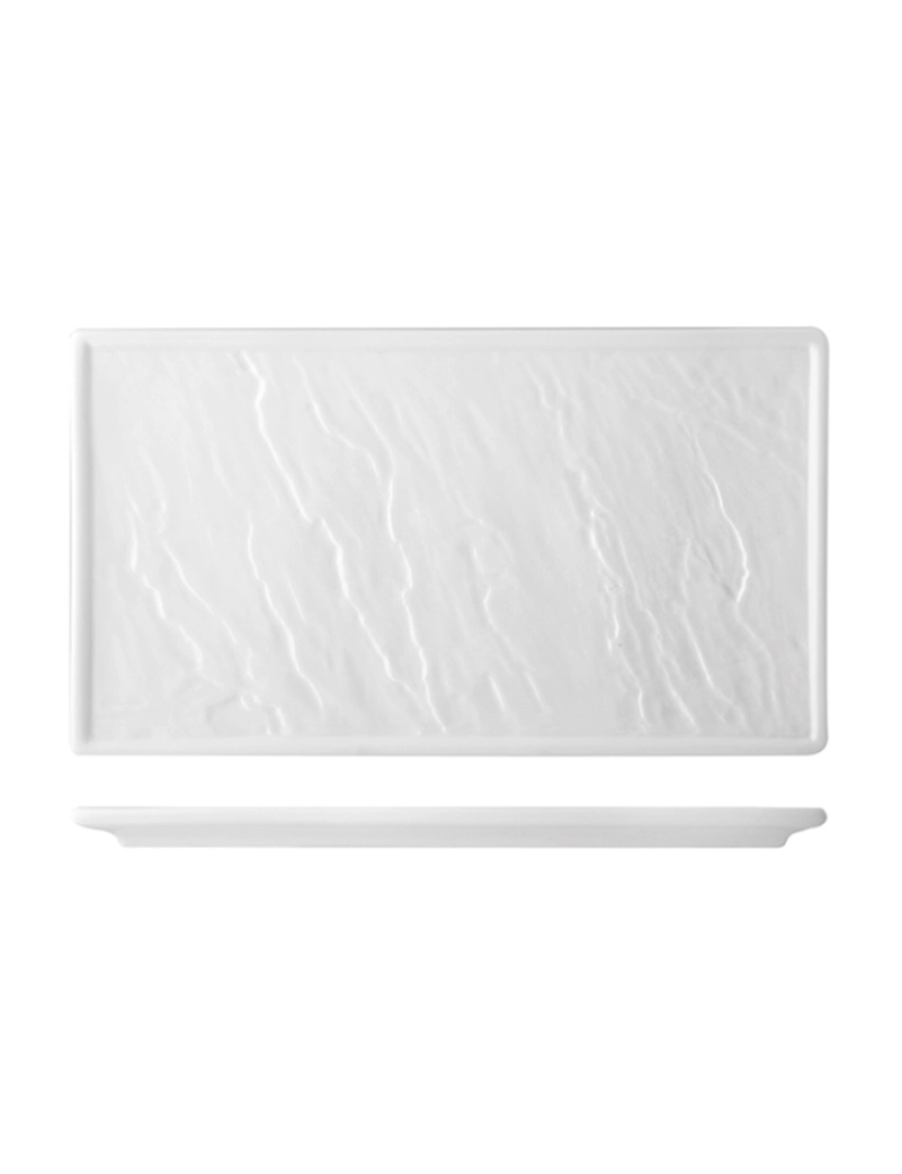 coseAcasa - Prato Retangular de Porcelana, 26X15 Cm, ??Branco