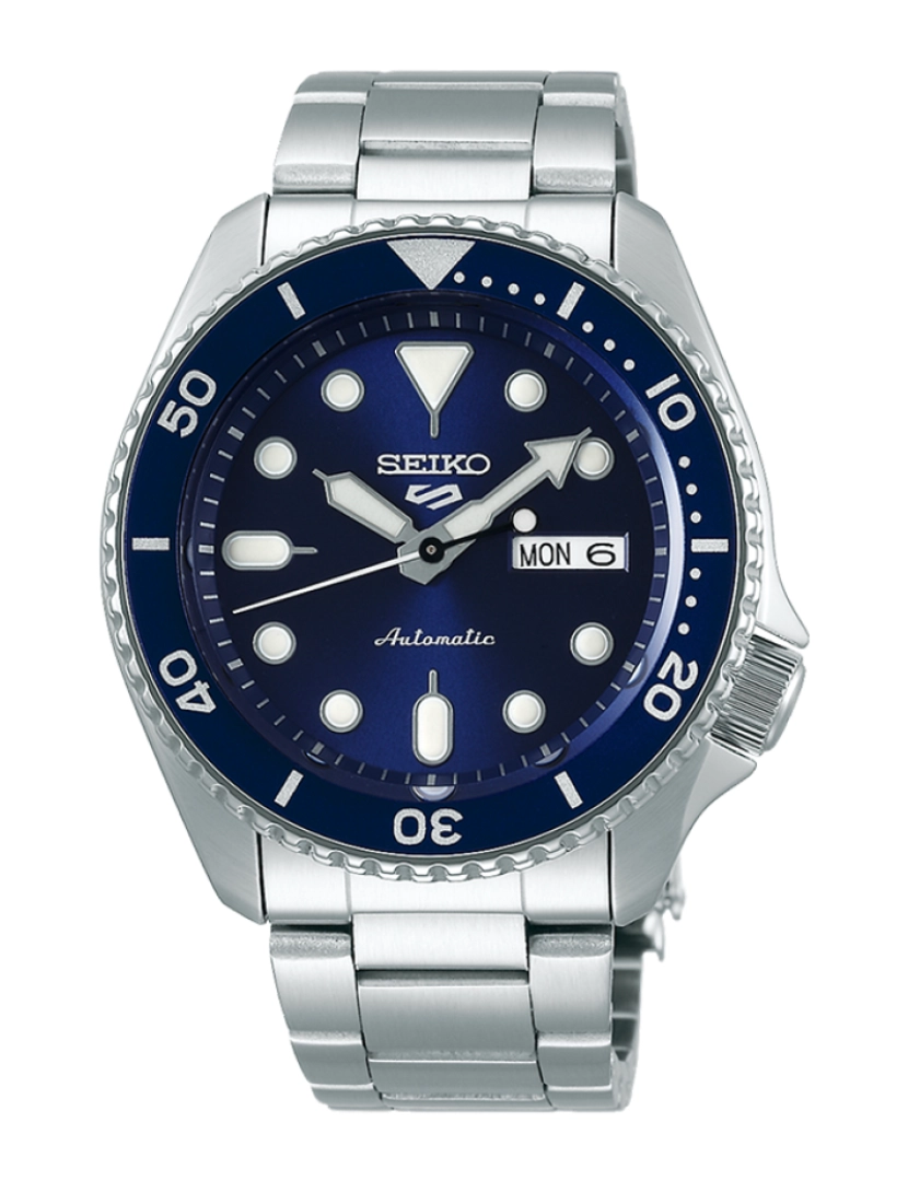 Seiko - Relógio de Homem Prateado e Azul