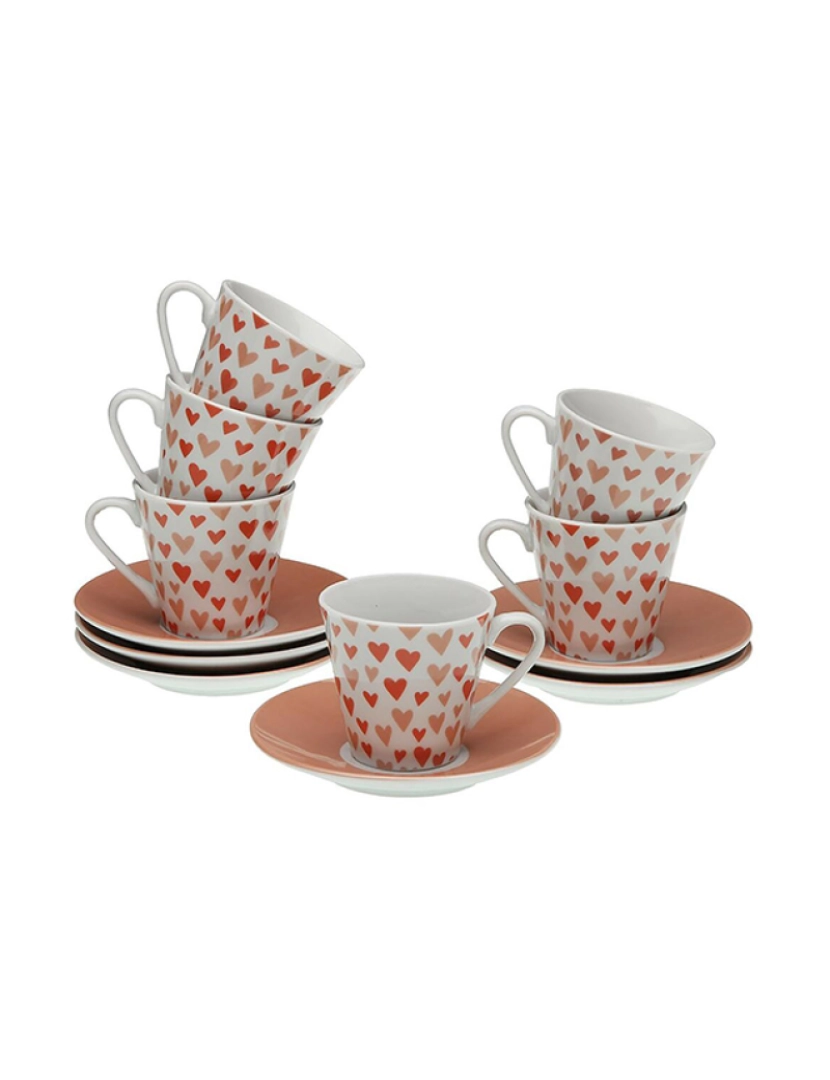 Versa - Conjunto de 6 Chávenas com Prato Versa Amore Porcelana