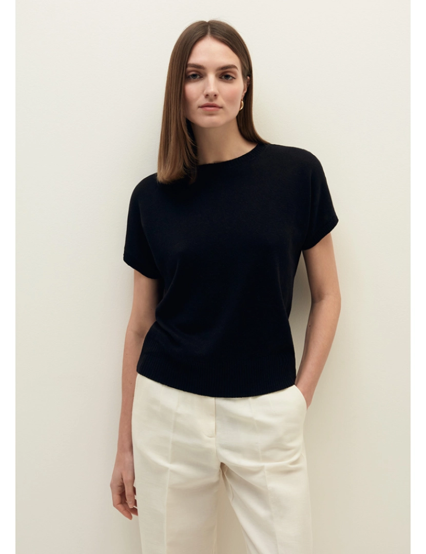 Stefanel - T-Shirt Senhora Preto