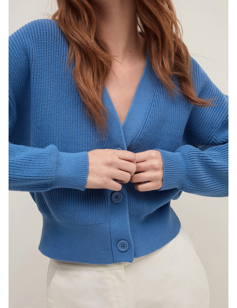 Stefanel - Cardigan Senhora Azul