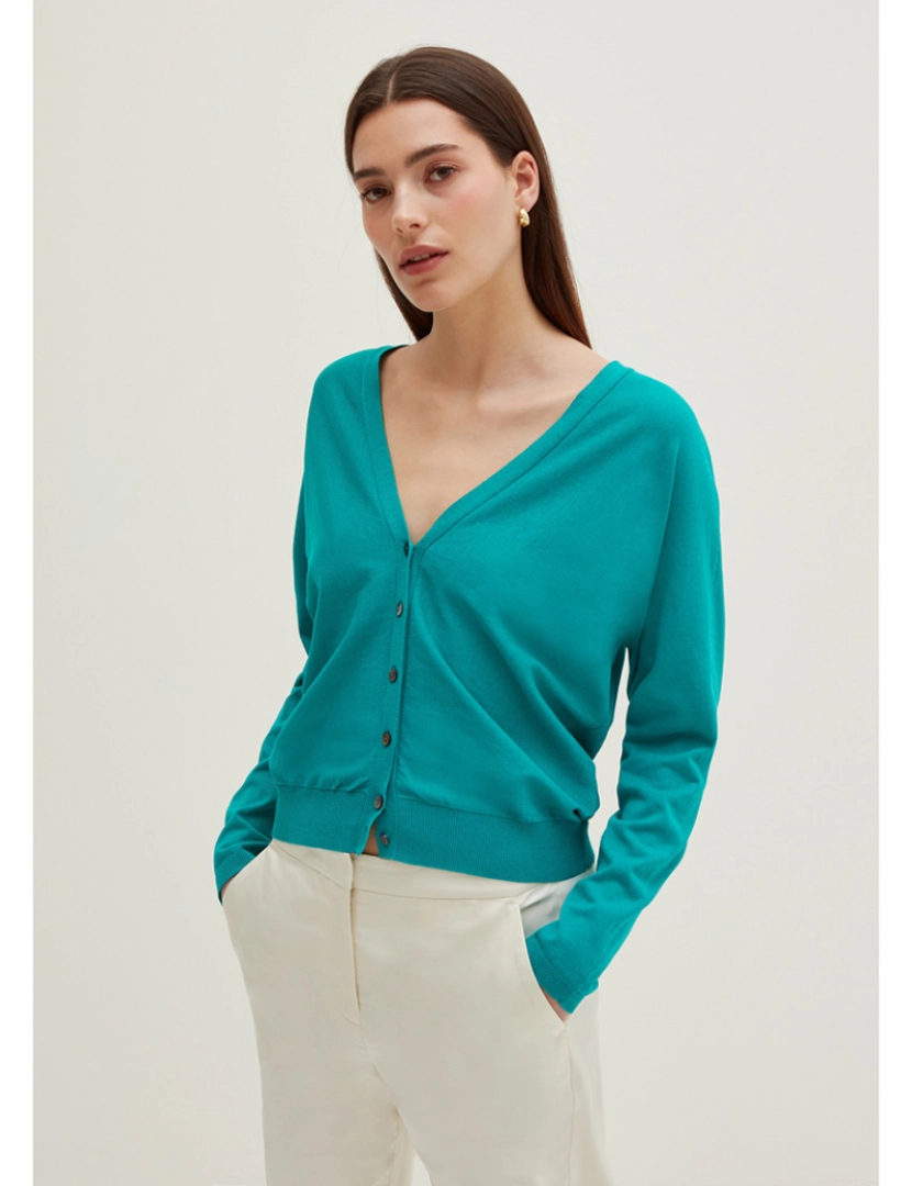 Stefanel - Cardigan Senhora Verde