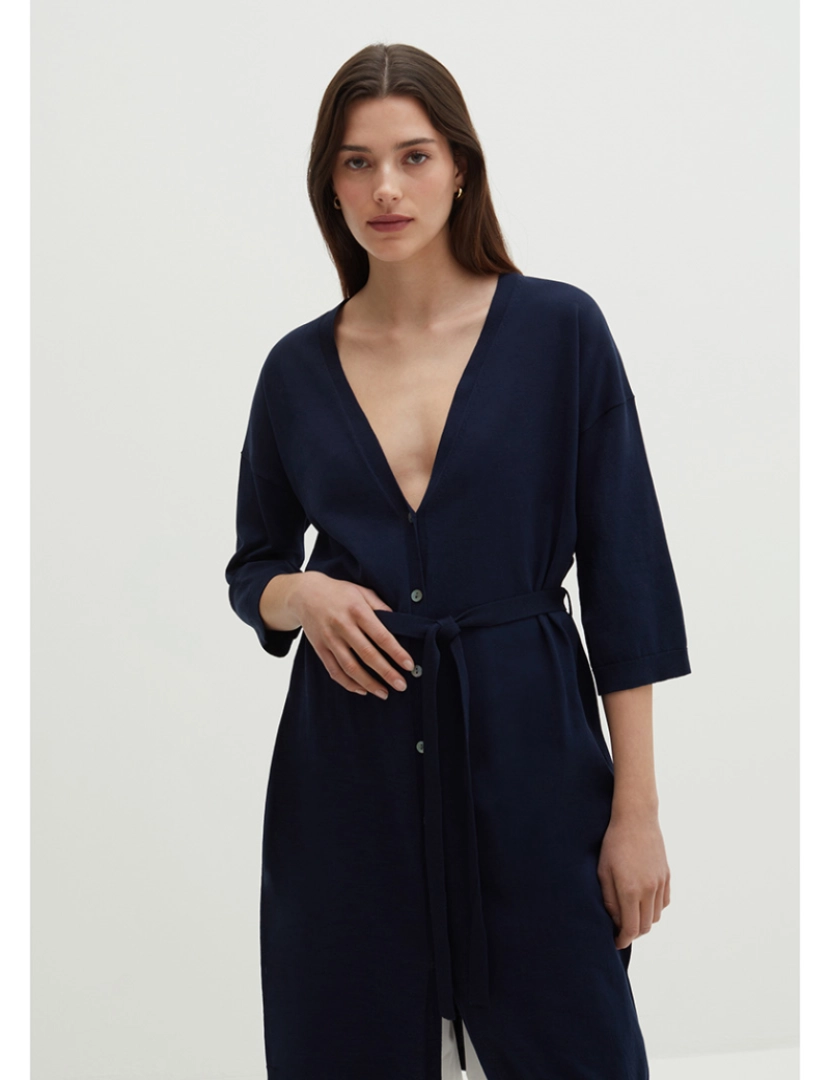 Stefanel - Cardigan Senhora Azul