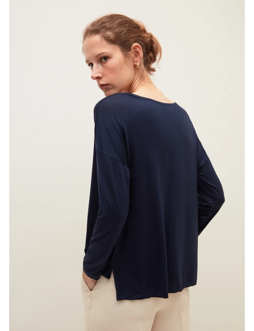 Stefanel - Longsleeve Senhora Azul