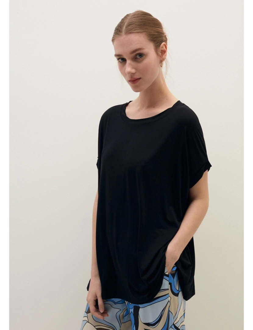 Stefanel - T-Shirt Senhora Preto