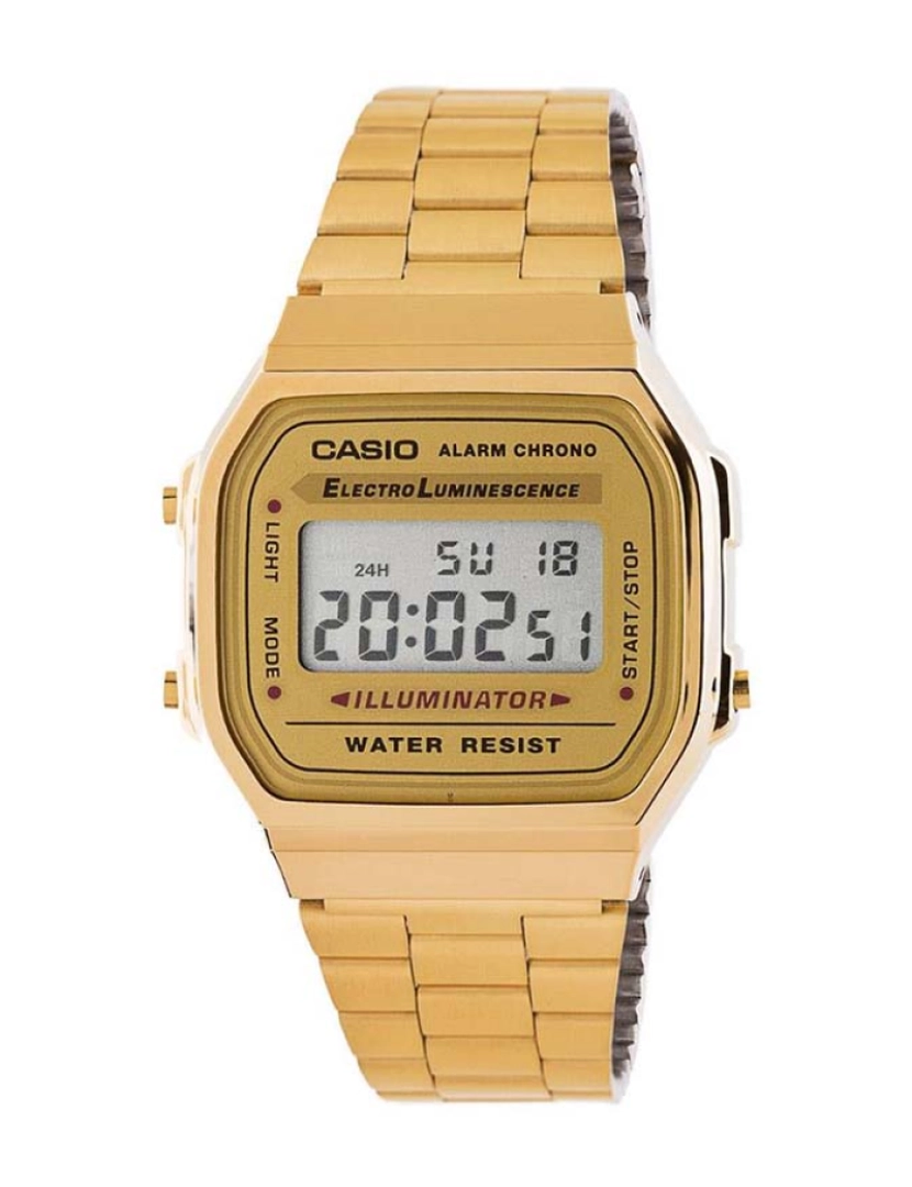 Casio - Relógio Casual Unisexo Amarelo Dourado