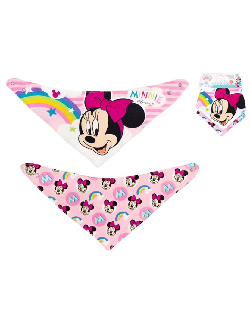 coseAcasa - Minnie Simply Conjunto De 2 Babetes De Algodão